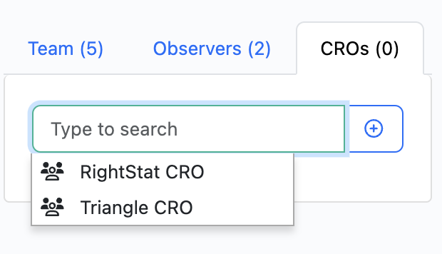 Screenshot of adding CRO to an analysis